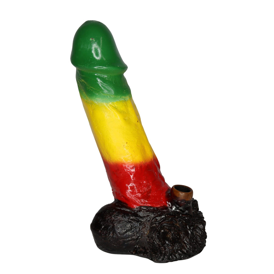 10 Inch Rasta Novelty Handmade Glass Bong