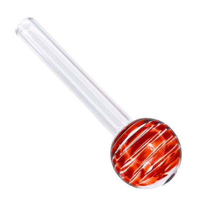 4 in - Multicolor Twisted Head Oil Burner Clear Body