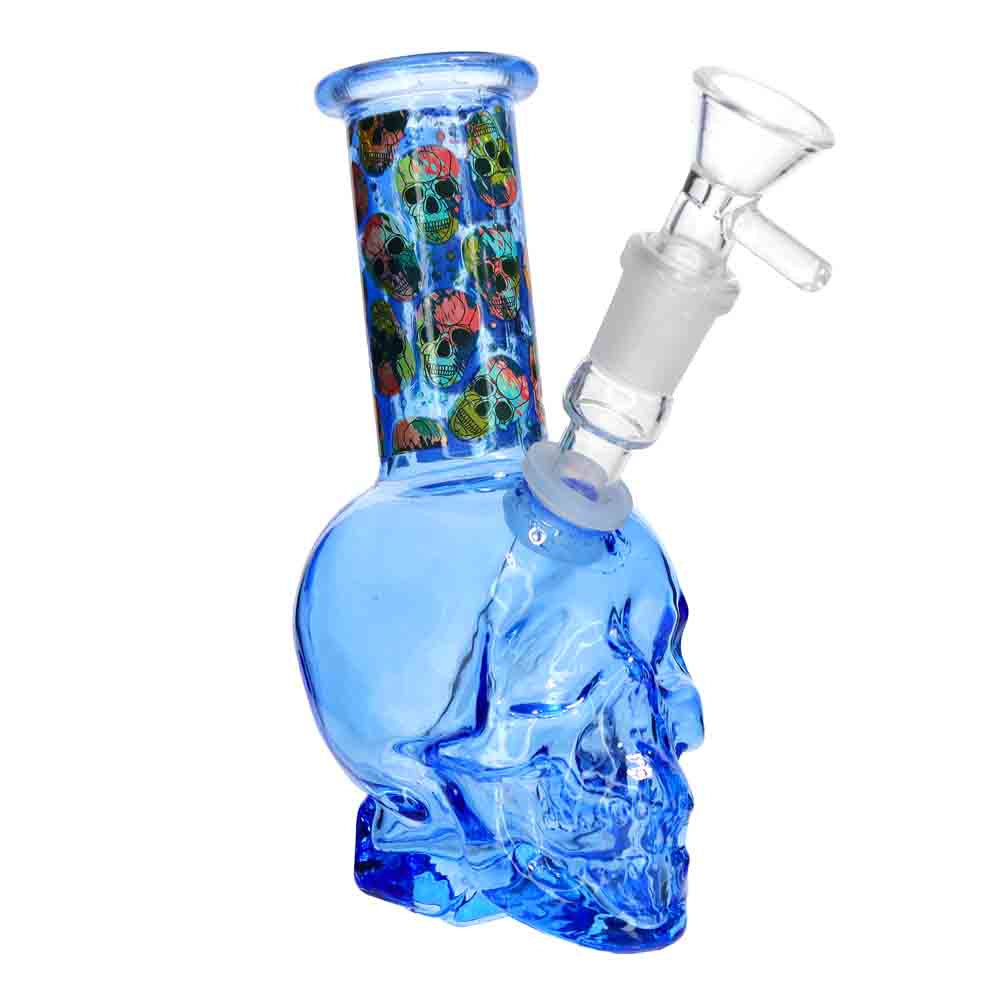 7 Inch Skull Glass Water Pipe | Wholesale Skull Bong for Smoke Shops