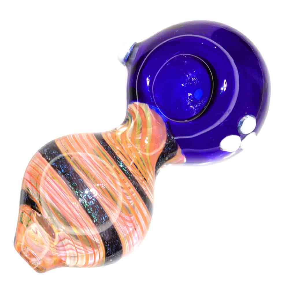 5" Heavy Dichro Glass Hand Pipe – Thick Borosilicate Spoon Pipe with Dichroic Color Work