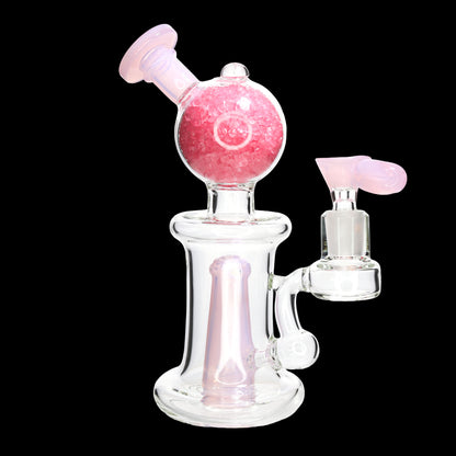 11 in Glow-in-the-Dark Crystal Globe Glass Water Pipe – Assorted Colors