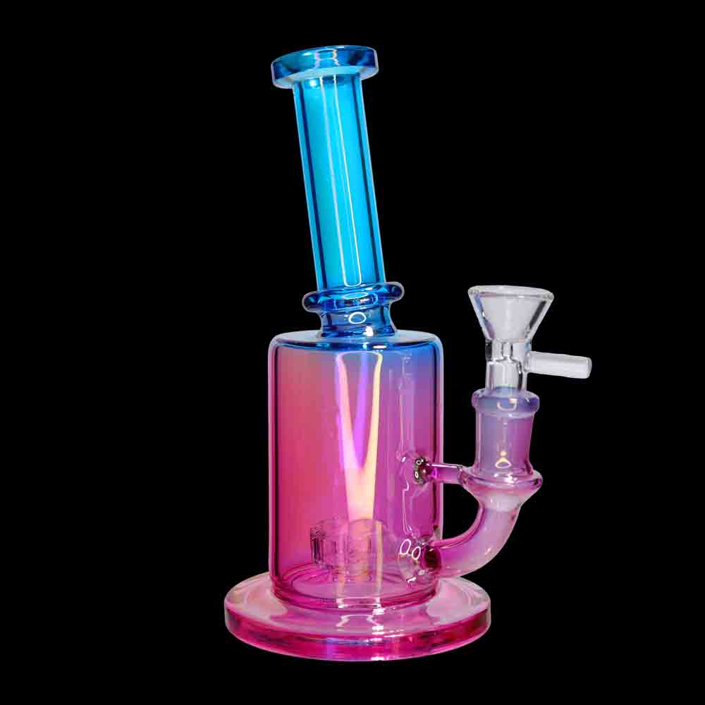 8 Inch Glass Water Metallic Pipe | Wholesale Color Glass Bong