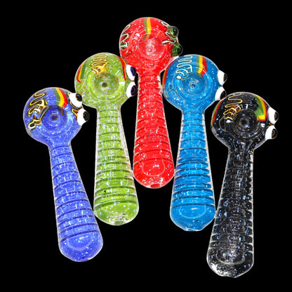 50 PCS – JAR #86 Assorted Color Character Glass Hand Pipes – Wholesale