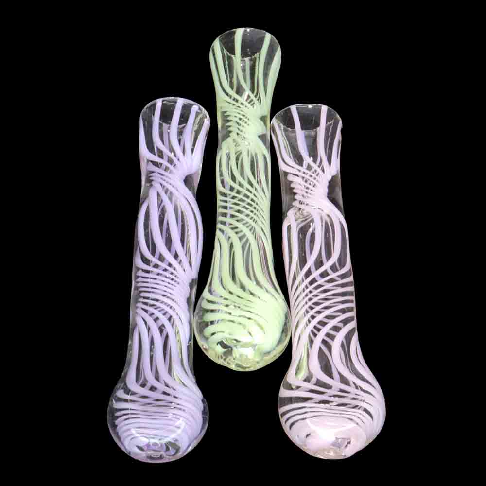 36-Piece Slime Glass Chillum Jar #07 – Pastel Swirl One-Hitters | Wholesale