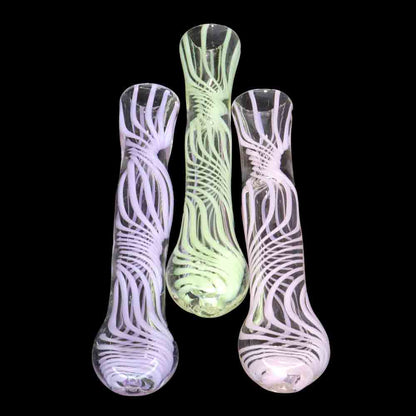 36-Piece Slime Glass Chillum Jar #07 – Pastel Swirl One-Hitters | Wholesale