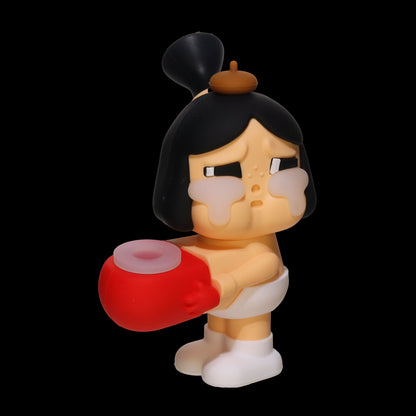Crying Girl Character Silicone Hand Pipe – Assorted Colors Wholesale