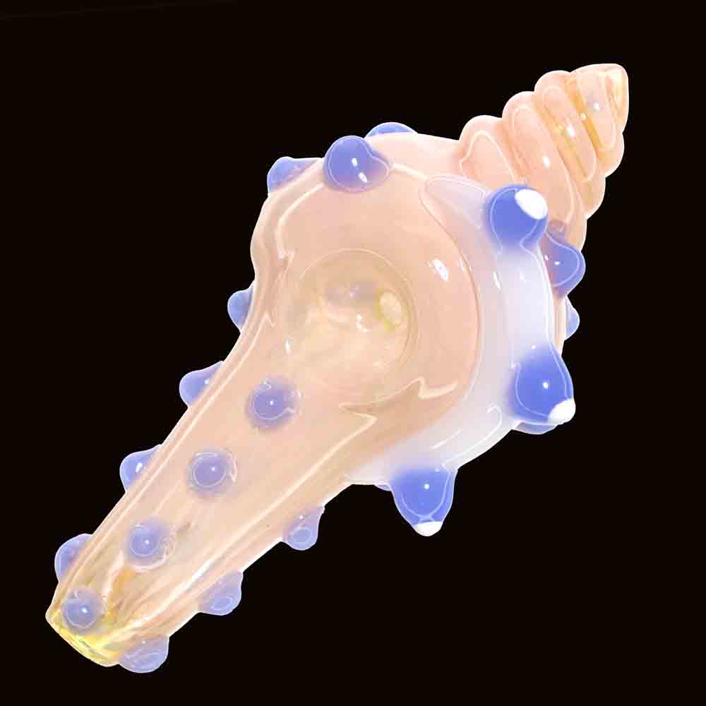🐚 Sea Shell Spoon Pipe – 5 Inch | Textured Novelty Glass Hand Pipe