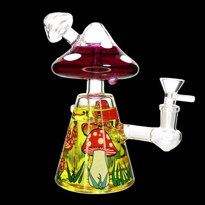 ❄️🍄 Frozen Forest Glycerin Mushroom Water Pipe – 10 Inch | Premium Novelty Cooling Bong