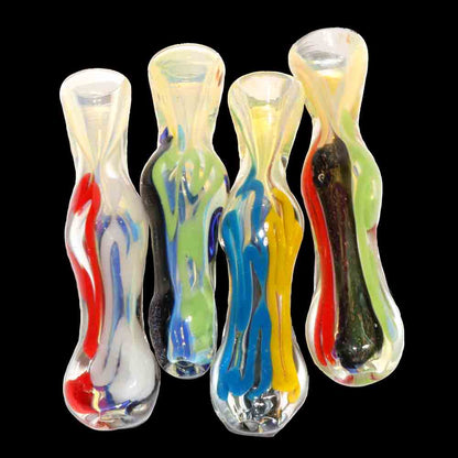 36-Piece Dichro Chillum Jar #09 – Fumed Color With Mixed Ribbon Designs $2.95 each| Wholesale