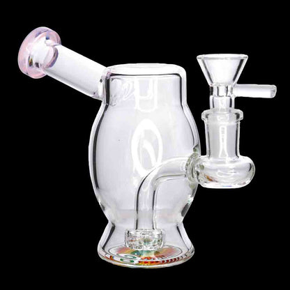 Compact Barrel Mini Water Pipe – 6.5 Inch | Countertop Fast-Turn Glass Bong