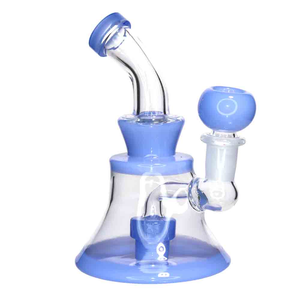 Mini Bell-Shaped Glass Bong – 6” Compact Water Pipe for Smoke Shops (Assorted Colors)