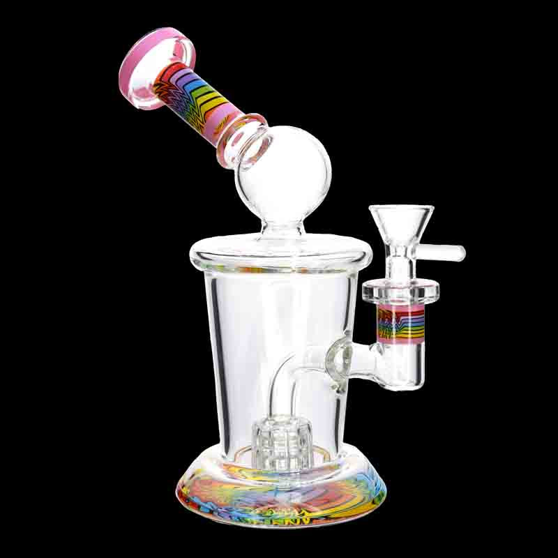 🌈🔥 10” Color Accent Perc Bong – Premium Look w/ Smooth Hits
