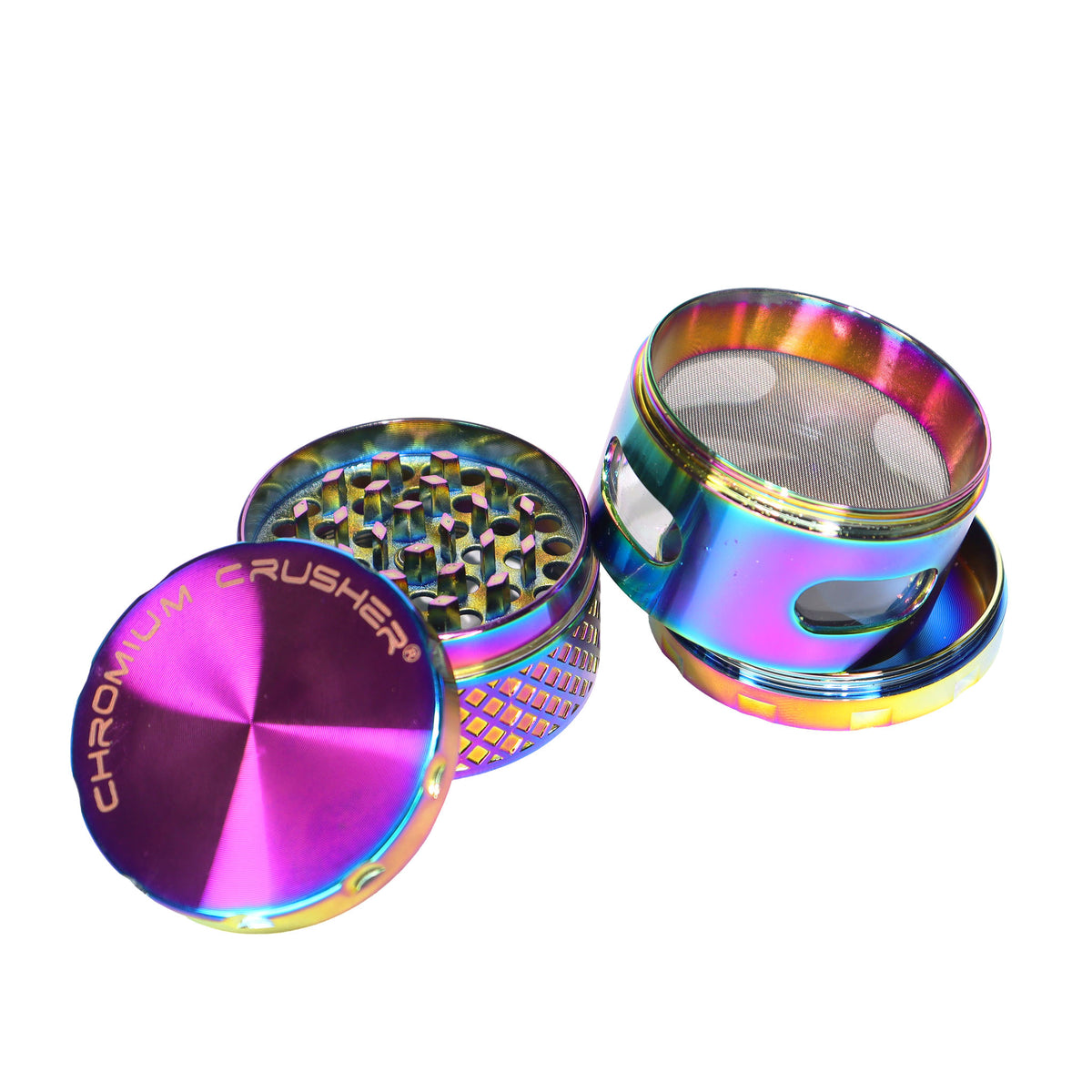 Rainbow Diamond Chromium Crusher Grinder, 6-Piece