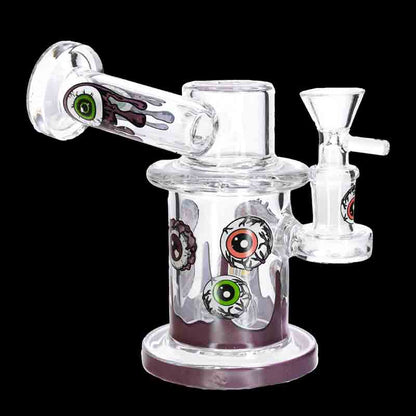 👁️🔥 Mini Eyeball Dab Rig – 360° Spooky Design Glass Recycler