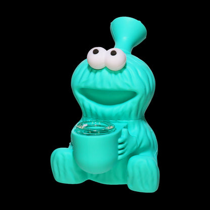 Mustached ELM Game Hero Silicone Hand Pipe with Glass Bowl – Assorted Colors Wholesale (Copy)