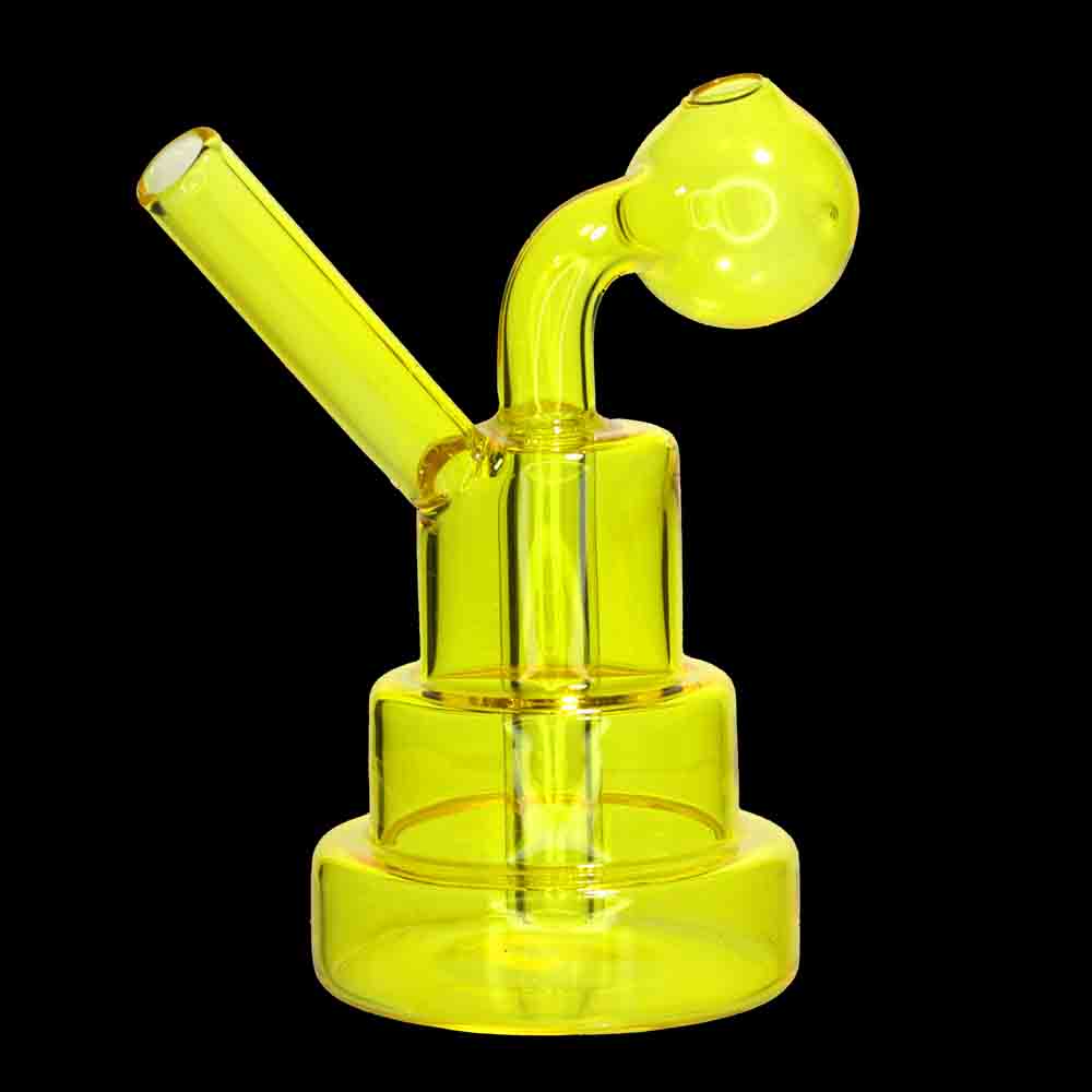 Stacked Neon Oil Burner Water Pipe – 5" | Assorted Bright Colors | Wholesale