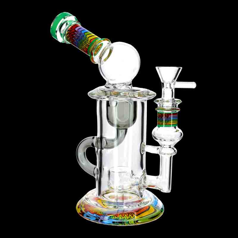 🌈💎 10” Color Accent Recycler Bong – Premium Functional Glass