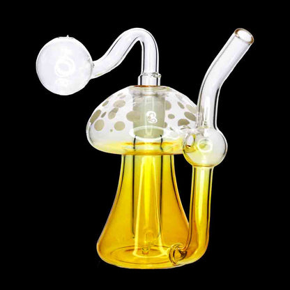 OB-117 Mushroom Glass Oil Burner Bubbler – Assorted Colors Wholesale