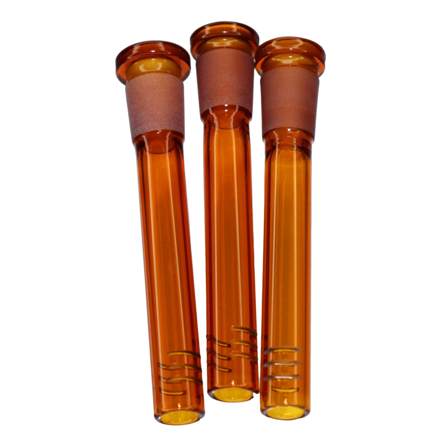 3.5 Inch Brown Glass Downstem