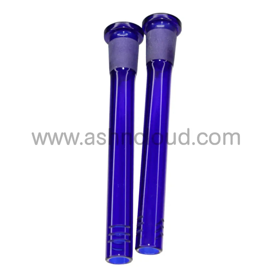 4.5 Inch Blue Glass Downstem
