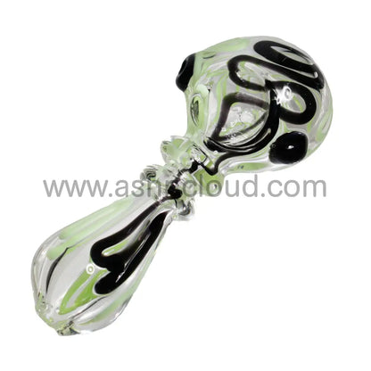 4 In - Black Swirl Slime Colors Spoon Hand Pipe