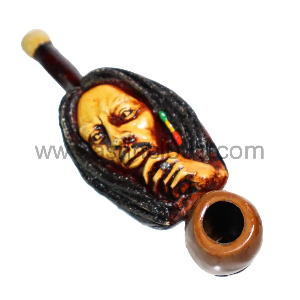4 In - Bob Marley Bamboo Hand Pipe Simple