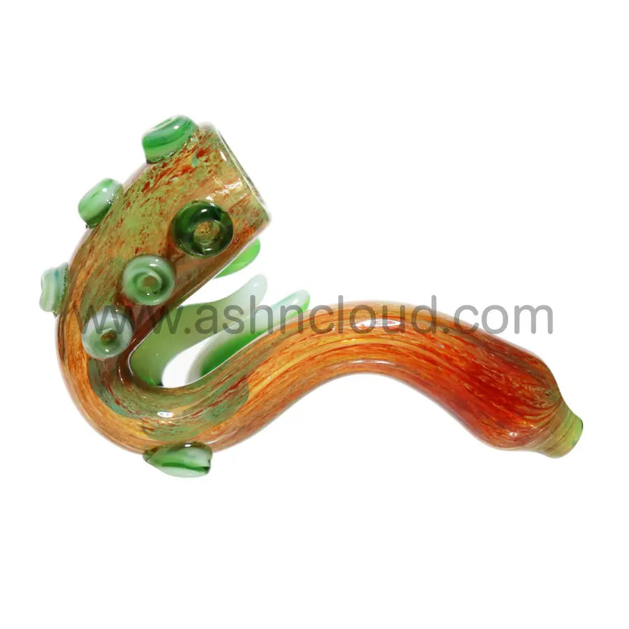 4 Inch Worn Monster Design Glass Bubbler