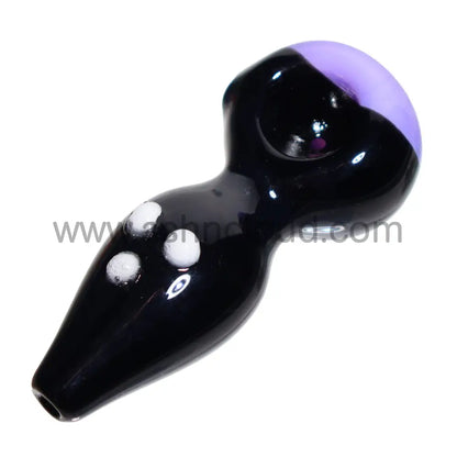 4 In - Curvy Colored Head Dots Spoon Hand Pipe