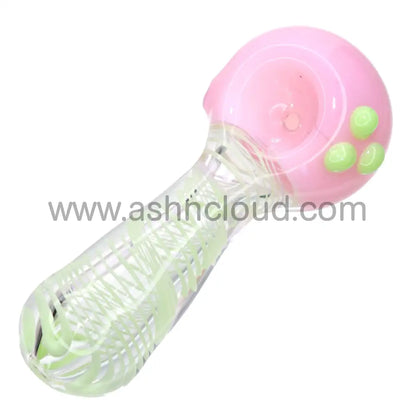 4 In - Cute Streaky Slime Colorspoon Hand Pipe