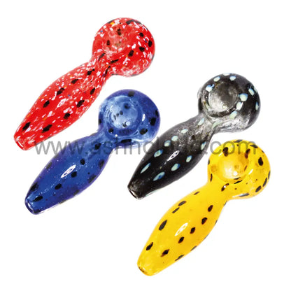 4 In - Fancy Doted Multicolor Hand Pipe Spoon