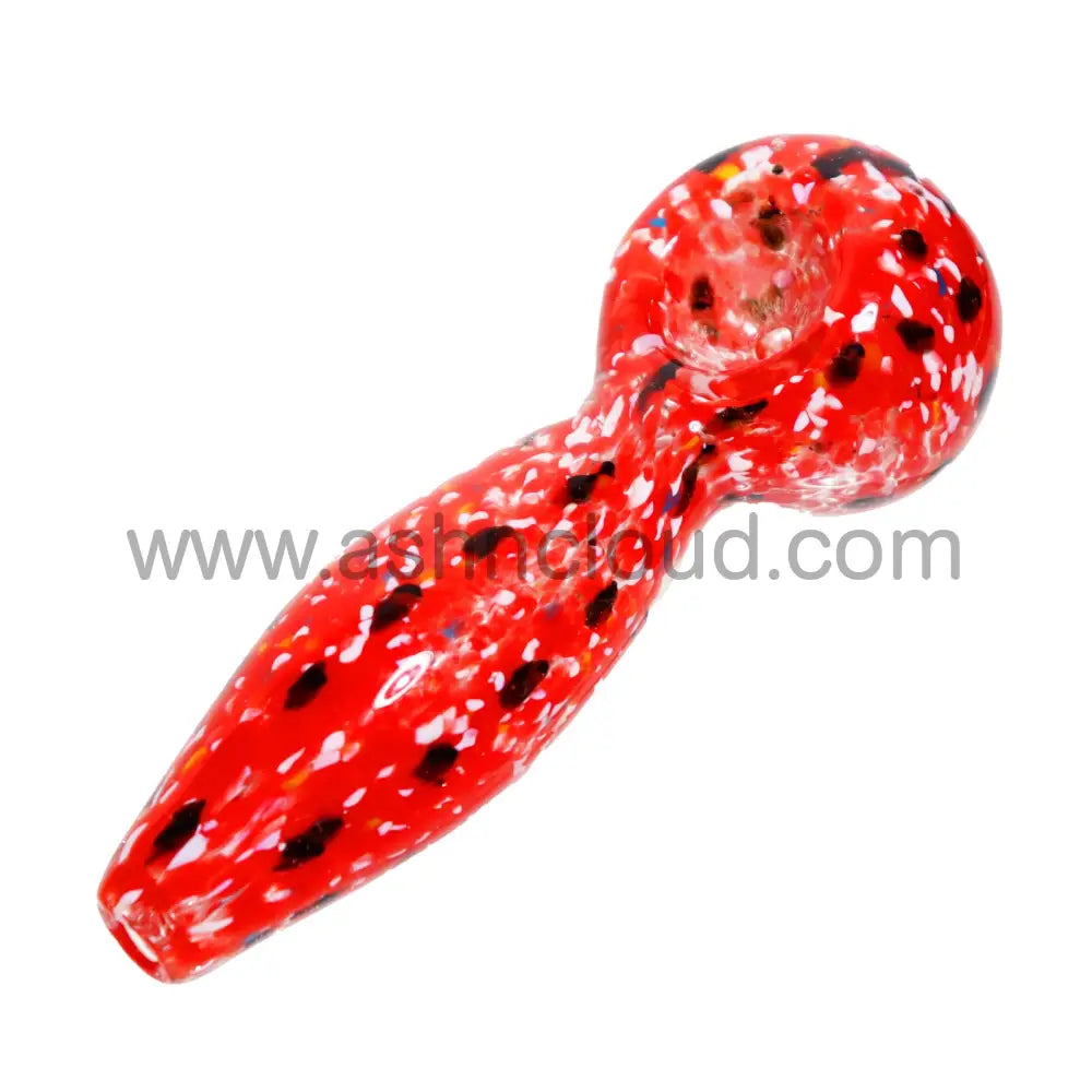 4 In - Fancy Doted Multicolor Hand Pipe Spoon