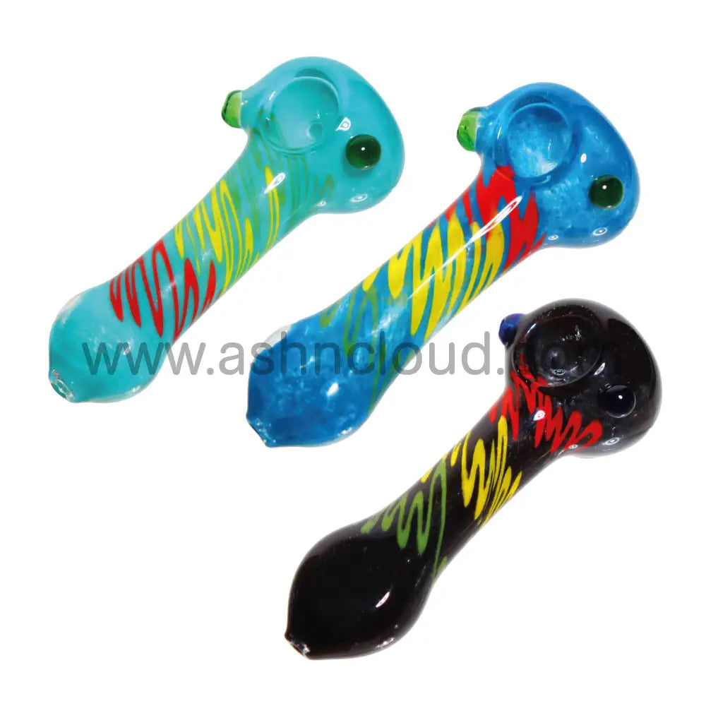 4 In - Fancy Mini Wig Wag Hand Pipe Spoon