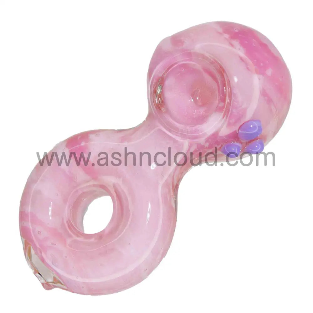 4 In - Fancy Purple/Pink Ring Hand Pipe Spoon