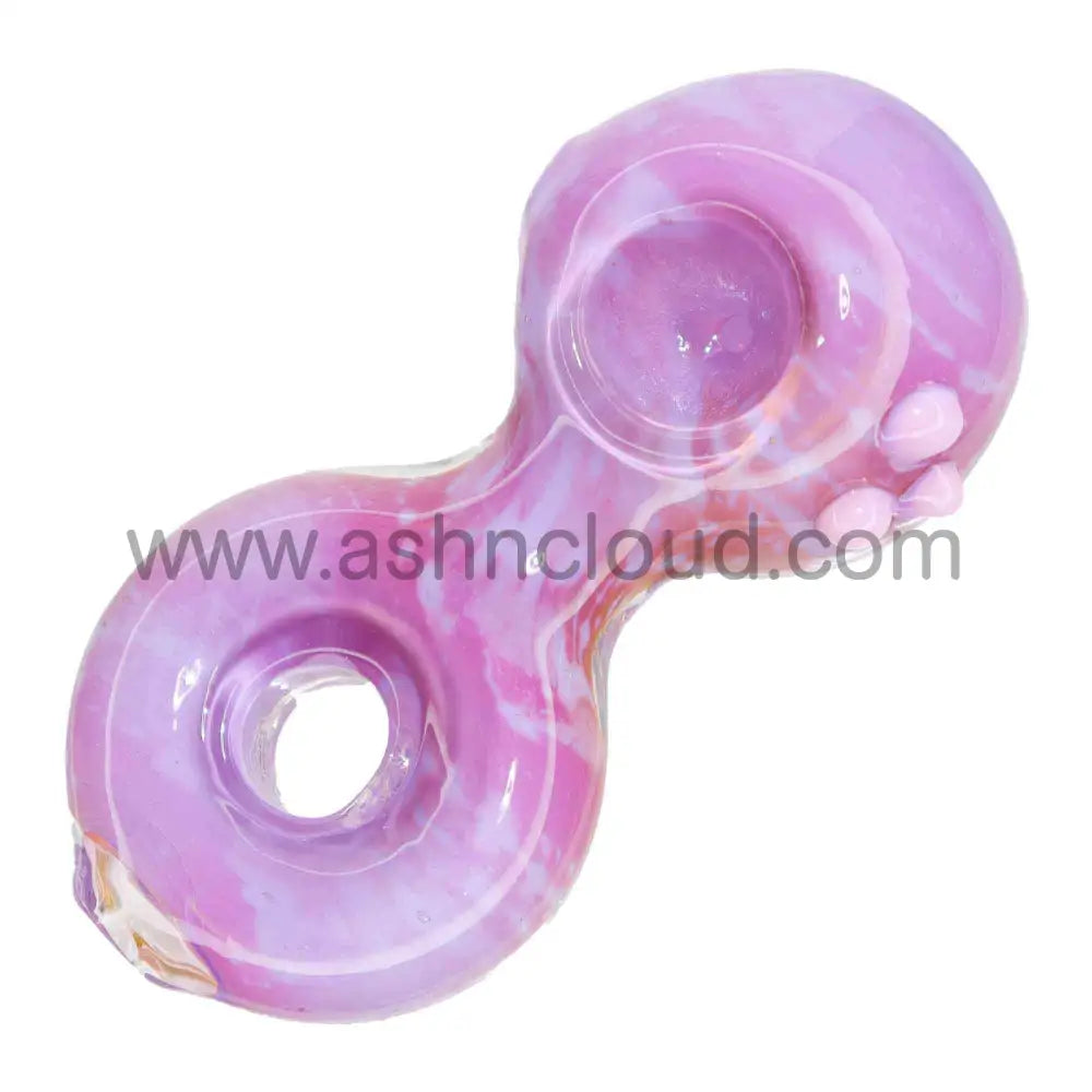 4 In - Fancy Purple/Pink Ring Hand Pipe Spoon