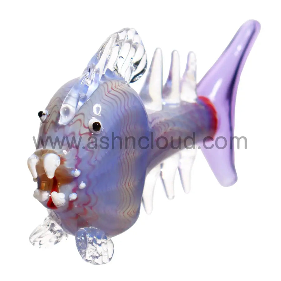 4 Inch Deep Ocean Fish Design Glass Hand Pipe