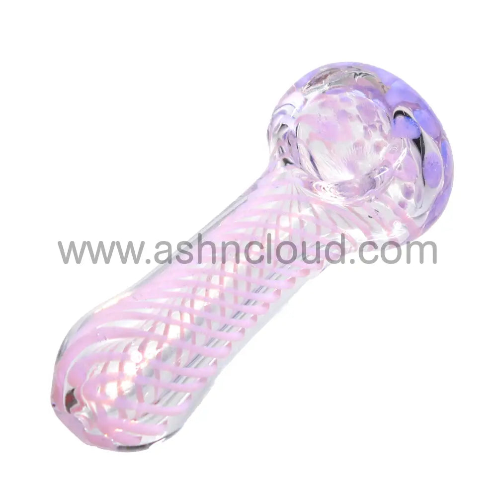 4 In - Flower Streaky Slime Colors Hand Pipe Spoon