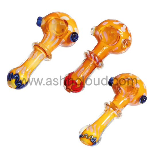 4 In - Golden Polka Dots Spoon Hand Pipe