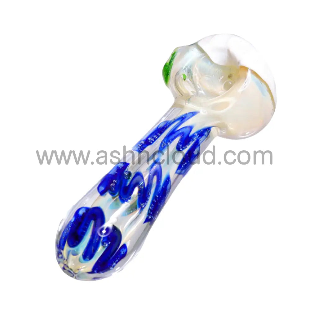 4 In - Honeycomb Head Swirl Body Spoon Hand Pipe