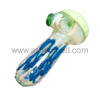 4 In - Honeycomb Head Swirl Body Spoon Hand Pipe