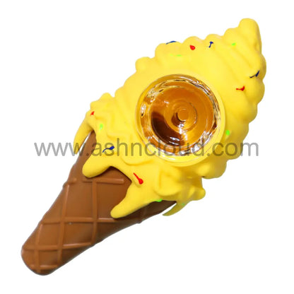 4 In - Ice Cream Baby Silicone Hand Pipe