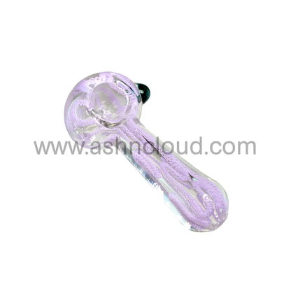 4 In - Implosion Purple/Pink Hand Pipe Glass Spoon