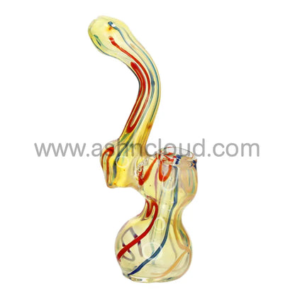 4 In - Mini Fumed Glass Bubbler Crazy Lines