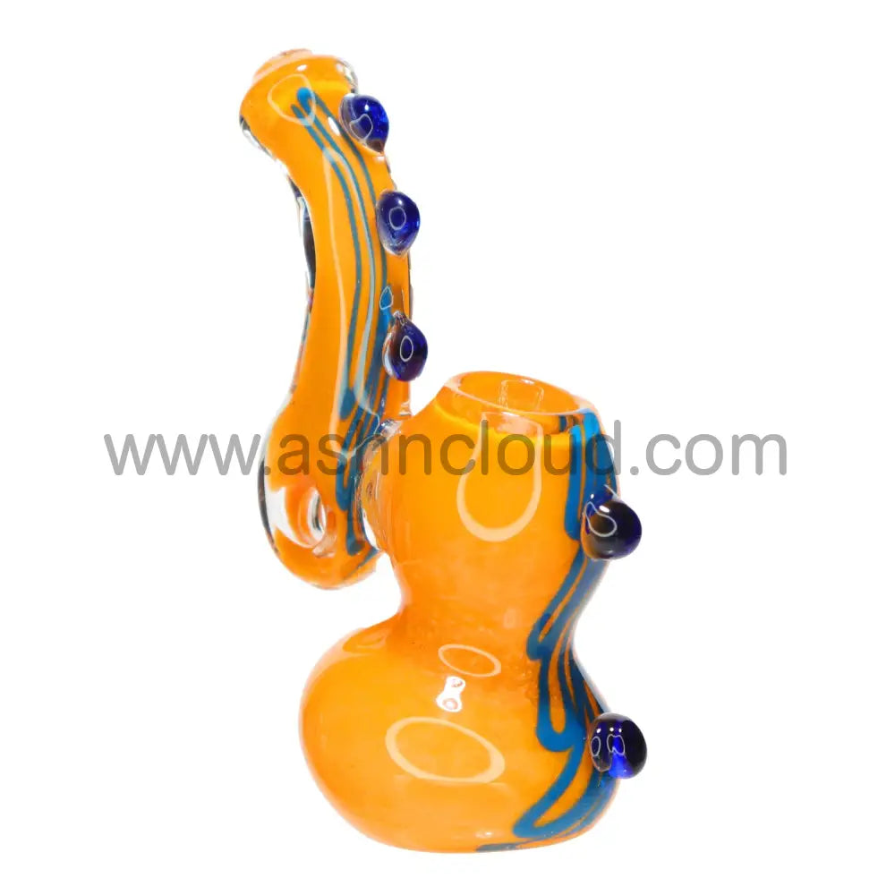 4 In - Multicolor Glass Mini Bubbler Polka Dots