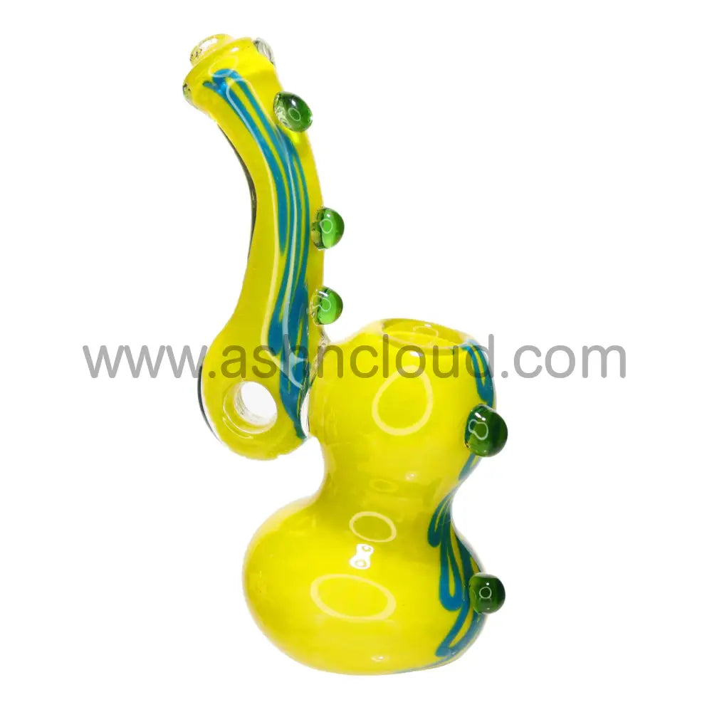 4 In - Multicolor Glass Mini Bubbler Polka Dots