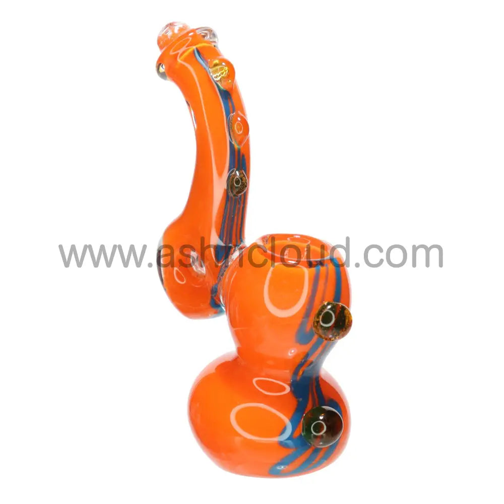 4 In - Multicolor Glass Mini Bubbler Polka Dots