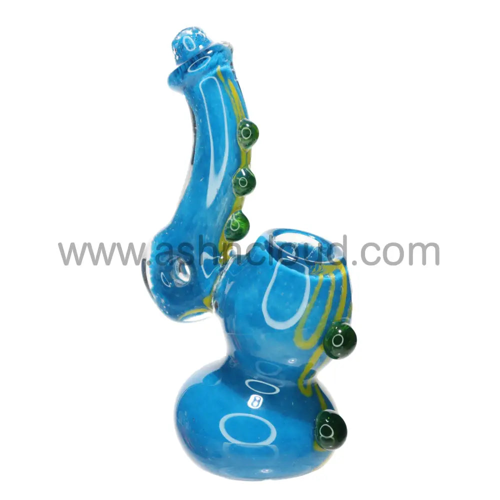 4 In - Multicolor Glass Mini Bubbler Polka Dots