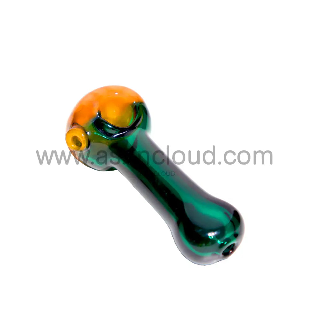 4 In - Multicolor Hand Pipe Homneycomb Head Mini Glass