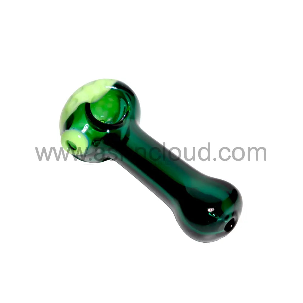 4 In - Multicolor Hand Pipe Homneycomb Head Mini Glass