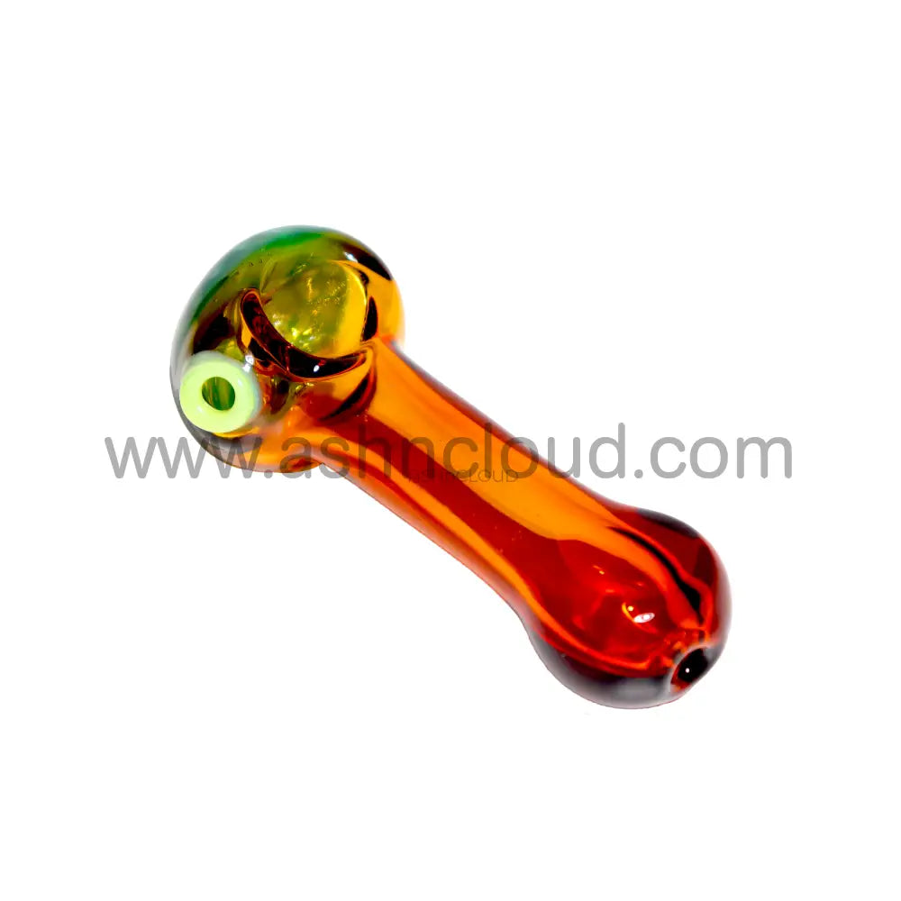 4 In - Multicolor Hand Pipe Homneycomb Head Mini Glass