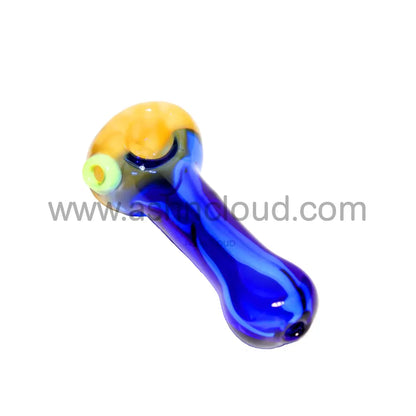 4 In - Multicolor Hand Pipe Homneycomb Head Mini Glass